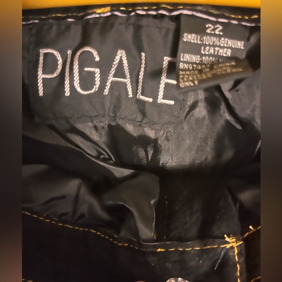 Leather cowboy styled leather Pants - Picture 4 of 4